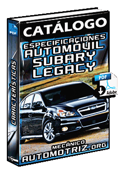 Catálogo del Automóvil Subaru Legacy 2.0i, 2.5GT y 2.5i Sport
