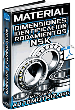 Material: Dimensiones y Números de Identificación de Rodamientos NSK